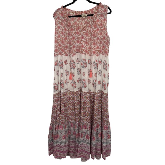 Tuckernuck Dresses & Skirts - Tuckernuck Women's Floral  Boho Festival Luxury Tiered Tassels Maxi Dress XL